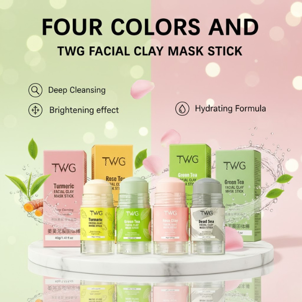Travel-friendly green tea face mask stick for men and women