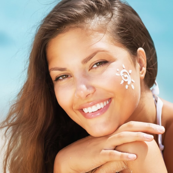 Close-up of lightweight sunscreen for daily use texture