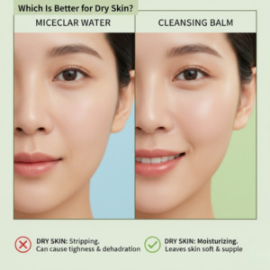 The difference in skin hydration after using cream vs micellar water.