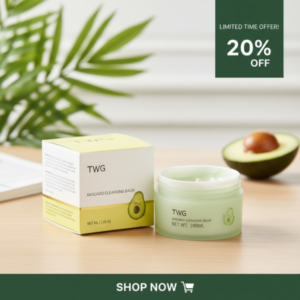 Avocado Makeup Removal Cream with CPNP certification and 50% discount.