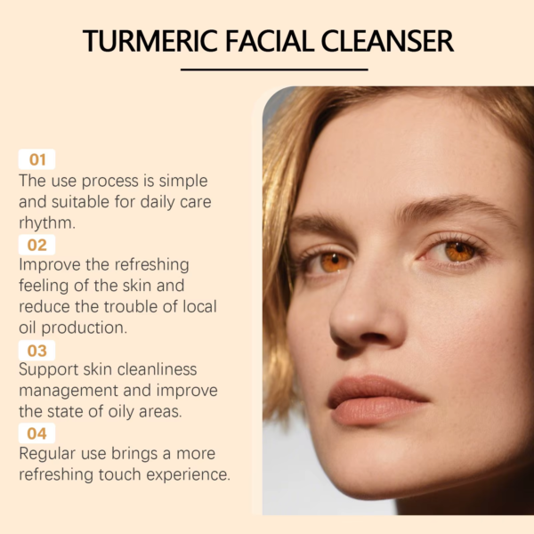 Turmeric Cleansing Mousse Deep Pore Acne Facial Cleanser 100ml