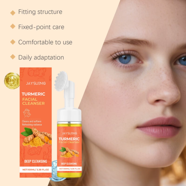Turmeric Cleansing Mousse Deep Pore Acne Facial Cleanser 100ml