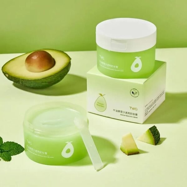 Three scent variants of avocado cleansing balm