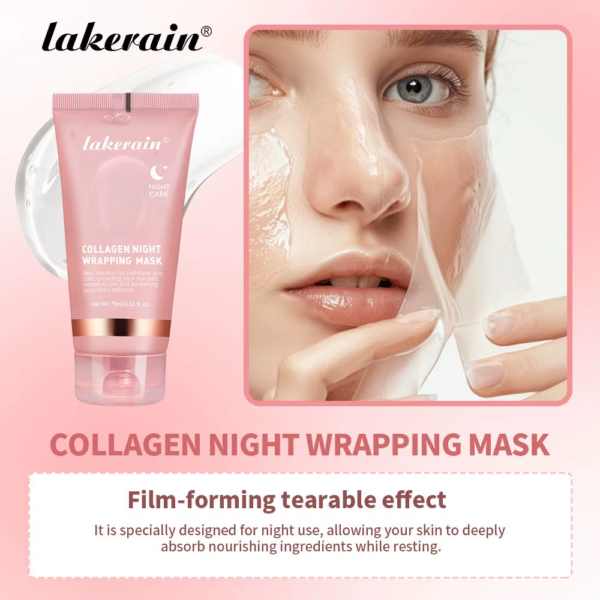 Overnight Wrapping Peel Off Facial Mask Set Hydrolyzed Collagen Night Wrapping Mask Deeply Hydrates Night Care Mask Skin Care