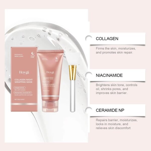 Collagen Peel Off Mask Night Wrapping Hydrating Firming Brightening Elasticity Care Cleansing Face Skin Care Beauty Facial Mask