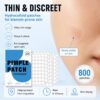 800Pcs Hydrocolloid Acne Pimple Patches, Invisible Blemish Spot Cover Stickers, Oil Absorbing Facial Skin Care Zit Patches