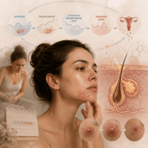 If your chin breakouts seem to follow a schedule, they probably do.