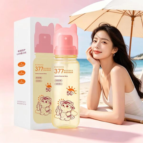 377 Sunscreen Spray SPF50+ Moisturizing Anti Ultraviolet Breathable Whitening Sunscreen Spray Facial Body Neck Skin Care Spray