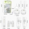 10/11PCS Travel Cosmetic Dispenser Bottle Set Refillable Spray Bottles Lotion Shampoo Squeeze Tube Cream Jar Cosmetic Containers