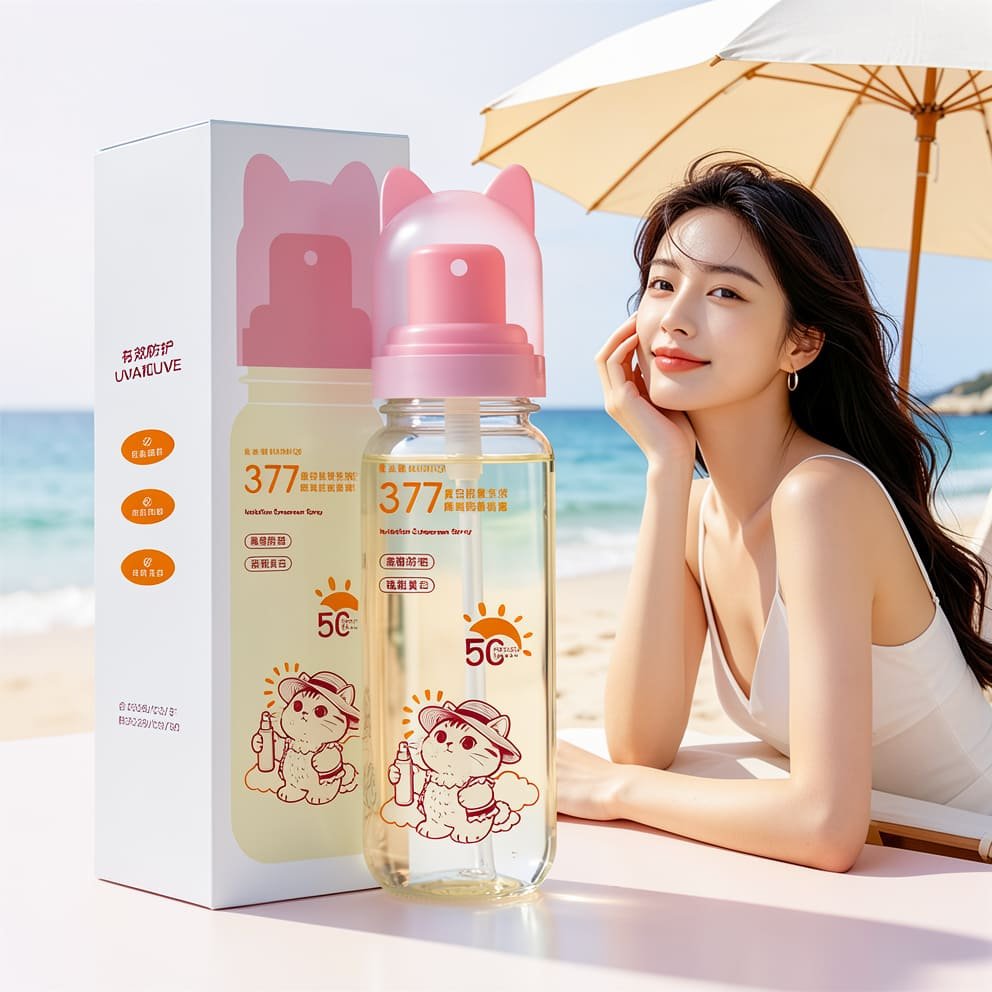 377 Sunscreen Spray SPF50+ Moisturizing Anti Ultraviolet Breathable Whitening Sunscreen Spray Facial Body Neck Skin Care Spray