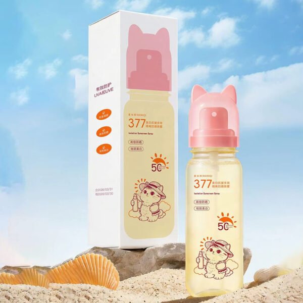377 Sunscreen Spray SPF50+ Moisturizing Anti Ultraviolet Breathable Whitening Sunscreen Spray Facial Body Neck Skin Care Spray