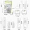10/11PCS Travel Cosmetic Dispenser Bottle Set Refillable Spray Bottles Lotion Shampoo Squeeze Tube Cream Jar Cosmetic Containers