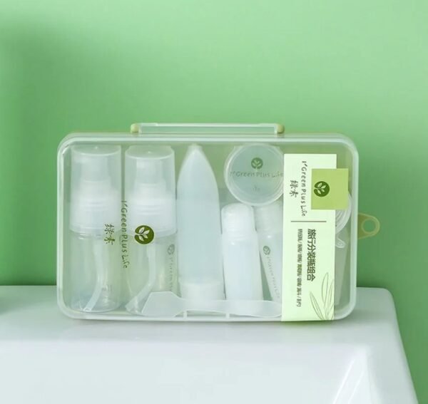 10/11PCS Travel Cosmetic Dispenser Bottle Set Refillable Spray Bottles Lotion Shampoo Squeeze Tube Cream Jar Cosmetic Containers