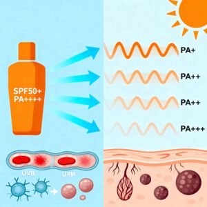What Makes SPF50+ PA++++ Sunscreen Different from Regular Sunscreens? You’ve seen the letters SPF on bottles for years, but what about the “PA++++”? This combination is what separates a good sunscreen from a truly exceptional one. Understanding this difference is the first step to leveling up your skincare game.