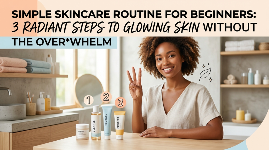 Simple Skincare Routine for Beginners 3 Radiant Steps to Glowing Skin Without the Overwhelm