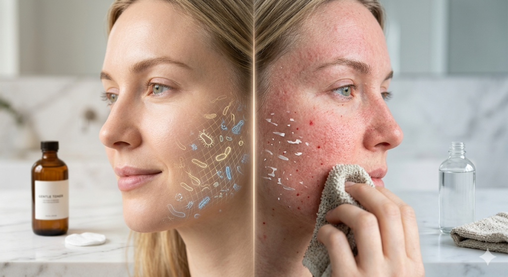 Conscious Exfoliation — Less Really Is More Stop Scrubbing Away Your Skin's Defense