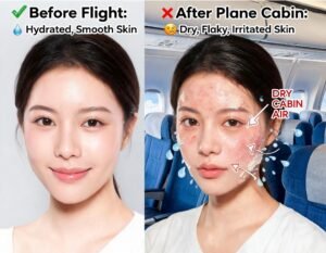 Your Step-by-Step In-Flight Ritual for Radiant Skin
You don't need to do a full 10-step routine in a tiny airplane bathroom. In fact, the less you touch your face in that environment, the better! Here is a simplified, effective ritual using the best skincare travel kits 2026.