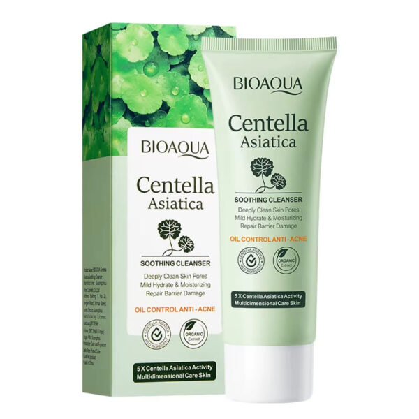 BIOAOUA Centella Facial Cleanser Moisturizing Anti-aging Whitening Anti Acne Face Wash Foam Facial Cleanser Skin Care
