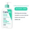 CeraVe Hydrating Facial Cleanser bottle on a minimalist marble background for luxury self-care.