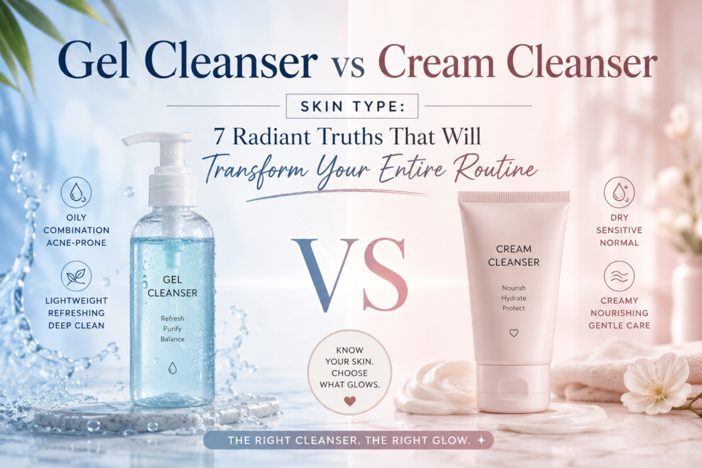 Gel Cleanser vs Cream Cleanser Skin Type: 7 Radiant Truths That Will Transform Your Entire Routine