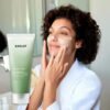 Quercetin deep cleansing foam lather on skin — gentle pore care ritual