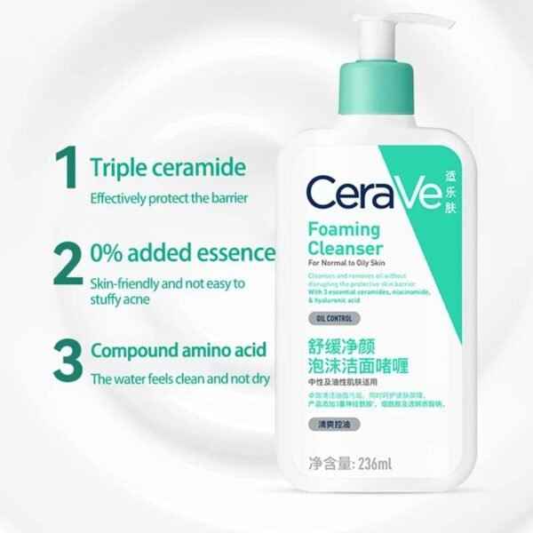 CeraVe Hydrating Facial Cleanser bottle on a minimalist marble background for luxury self-care.