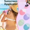 1pc Suncream Applicator Silicone Lotion Applicator Refillable Roll On Sponge Applicator for Kids Adults Empty Refillable Bottles