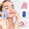Face Scrubber Mini Facial Brush Silicone Wash Exfoliator Finger Glove Pads Handheld Cleansing Brushes Tool Skin Care Deep Clean