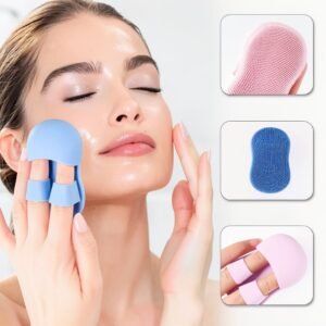 Face Scrubber Mini Facial Brush Silicone Wash Exfoliator Finger Glove Pads Handheld Cleansing Brushes Tool Skin Care Deep Clean