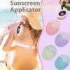 1pc Suncream Applicator Silicone Lotion Applicator Refillable Roll On Sponge Applicator for Kids Adults Empty Refillable Bottles