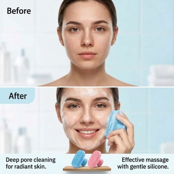 Face Scrubber Mini Facial Brush Silicone Wash Exfoliator Finger Glove Pads Handheld Cleansing Brushes Tool Skin Care Deep Clean