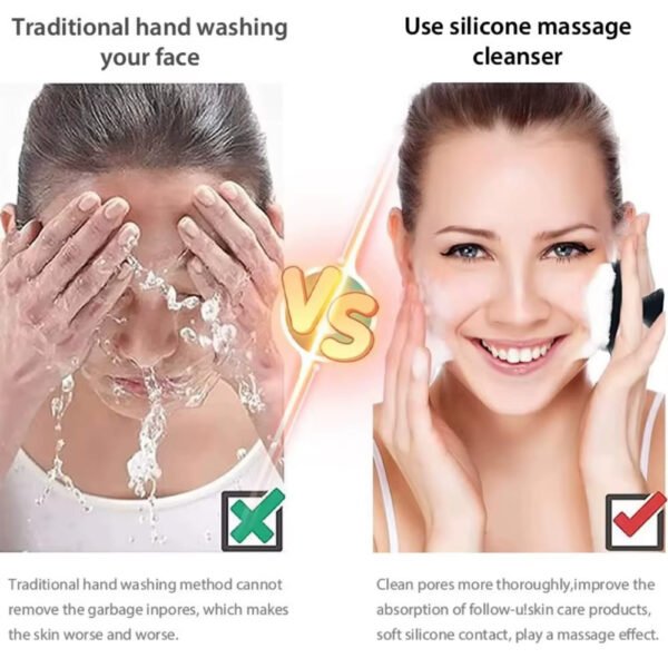Face Scrubber Mini Facial Brush Silicone Wash Exfoliator Finger Glove Pads Handheld Cleansing Brushes Tool Skin Care Deep Clean