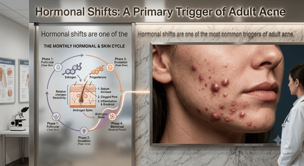 Illustration-of-hormonal-fluctuation-cycle-linked-to-skin-breakouts